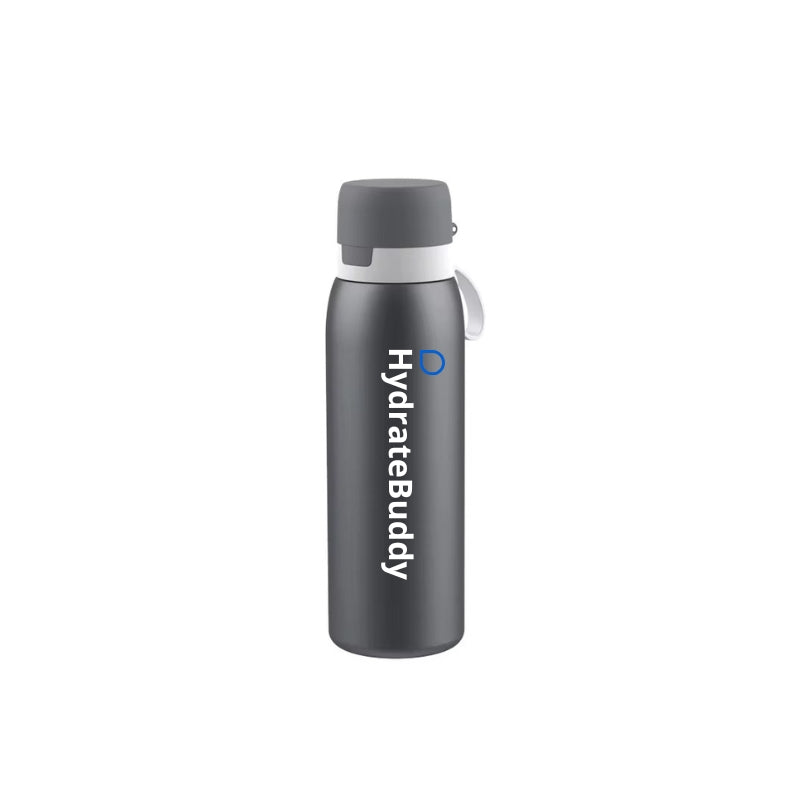 HydrateBuddy waterfles Grijs met filter functie