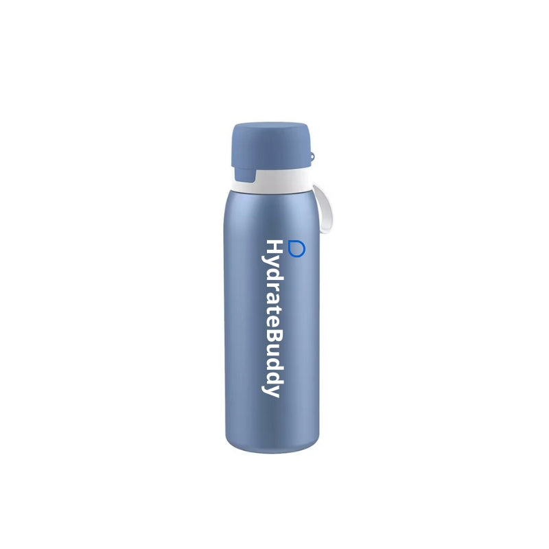 HydrateBuddy waterfles Blauw met filter functie